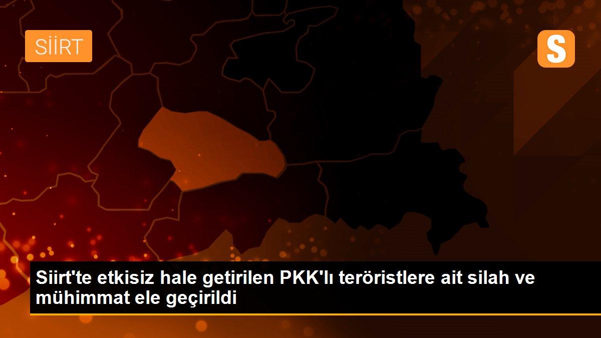 Siirt\'te etkisiz hale getirilen PKK\'lı teröristlere ait silah ve mühimmat ele geçirildi