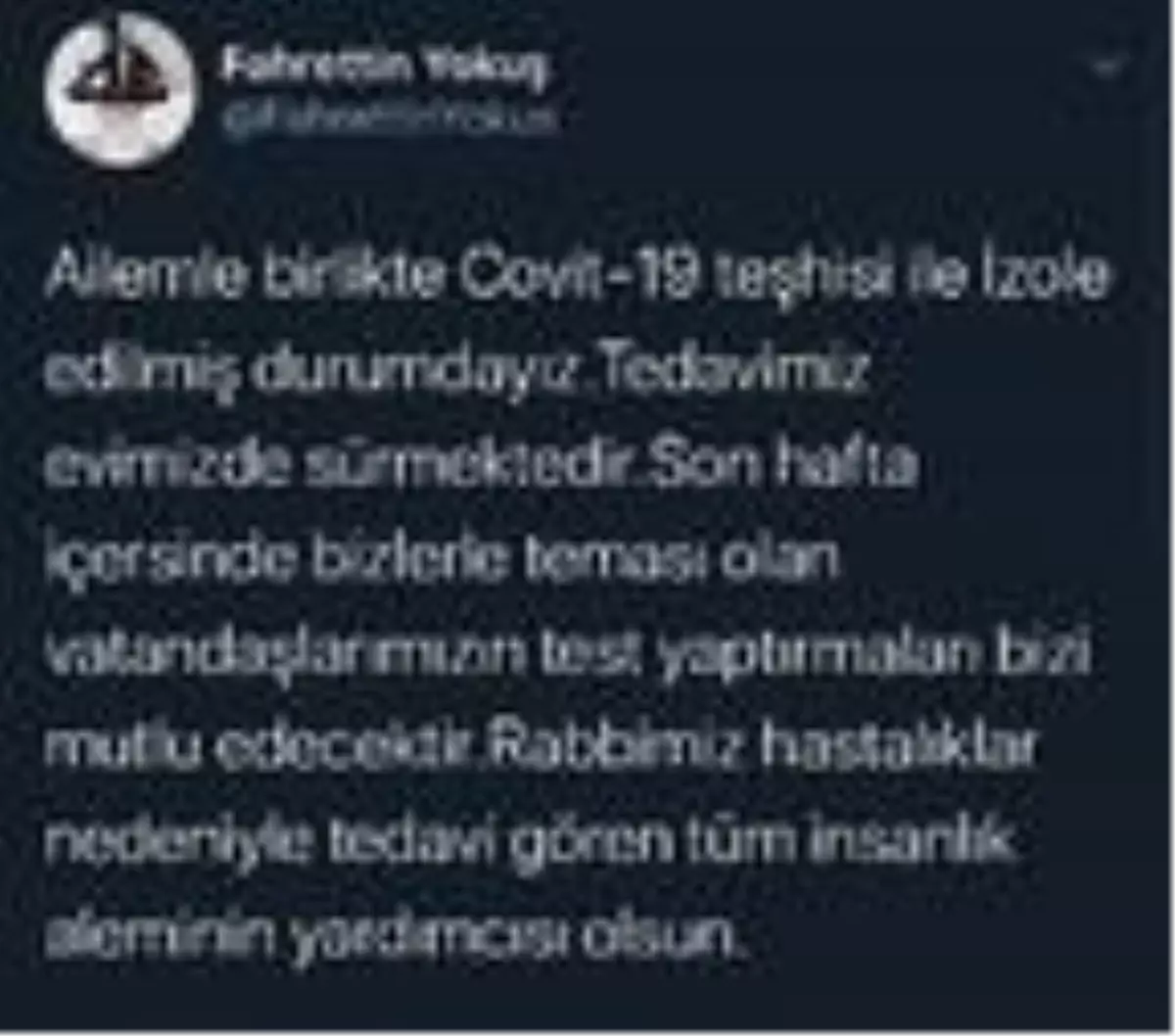 İYİ Parti milletvekili Fahrettin Yokuş koronavirüse yakalandığını açıkladı