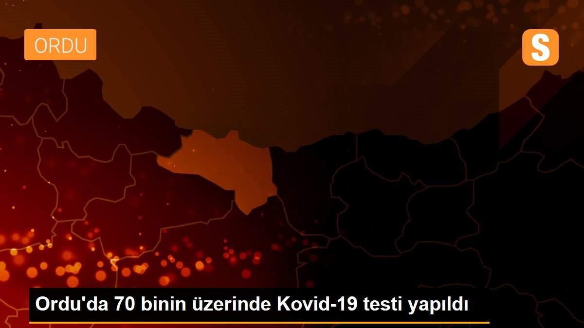 Son Dakika: Ordu\'da 70 binin üzerinde Kovid-19 testi yapıldı