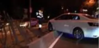 Beşiktaş'ta ticari taksi takla attı: 2 yaralı