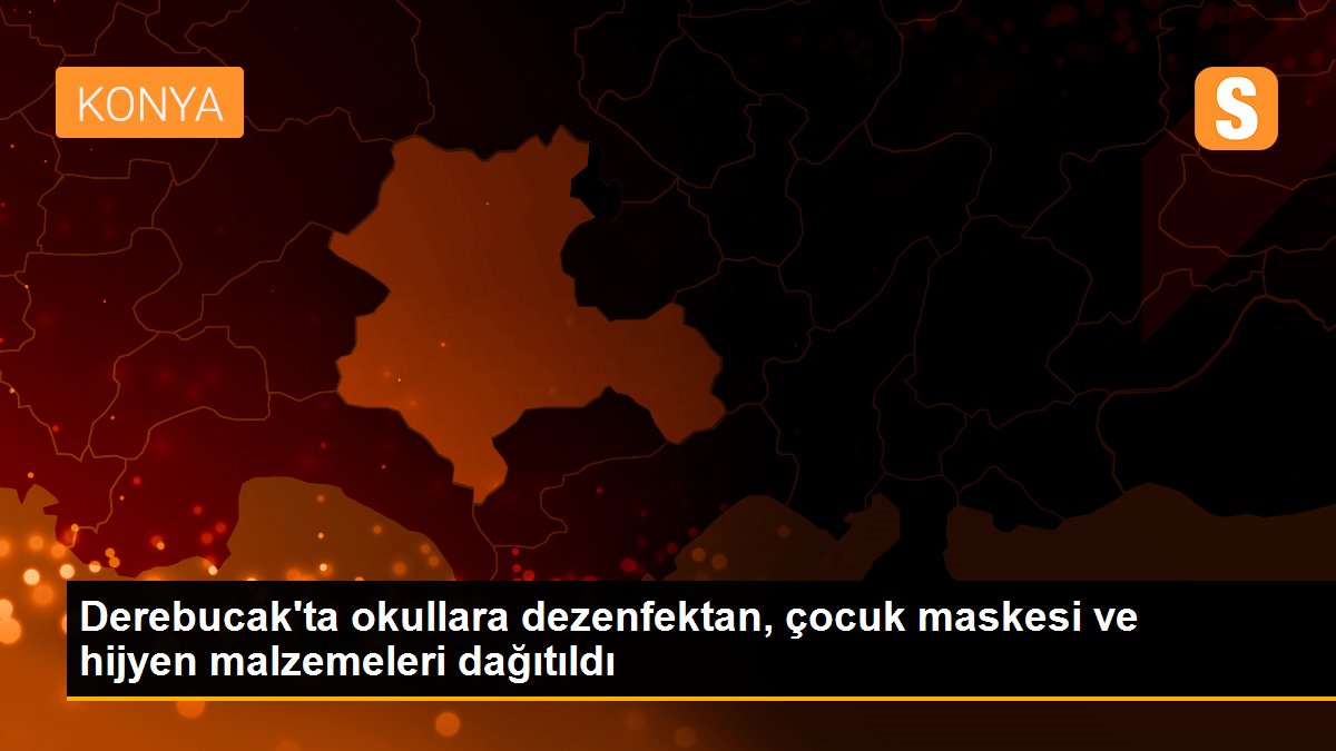 Son dakika haberi! Derebucak\'ta okullara dezenfektan, çocuk maskesi ve hijyen malzemeleri dağıtıldı