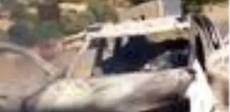 Elazığ'da cip yanarak kül oldu