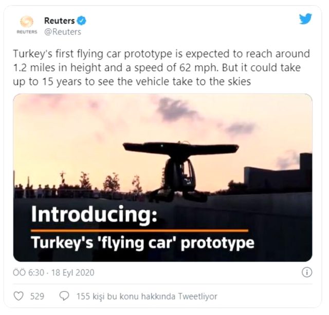 Dünya bunu konuşuyor: Türkiye'nin ilk uçan arabası Cezeri