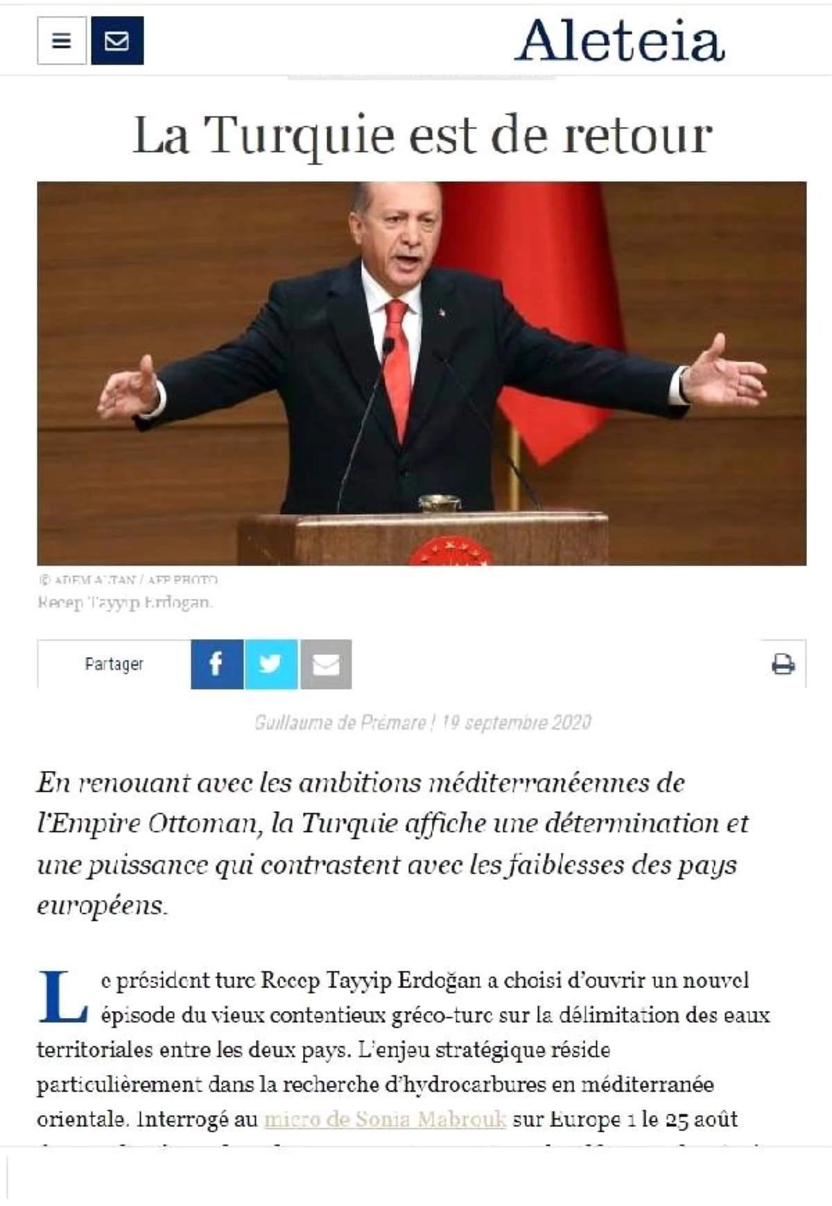 Fransız haber sitesinden \'Türkiye geri döndü\' yazısı