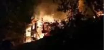 Artvin'de 4 ev, alev alev yandı