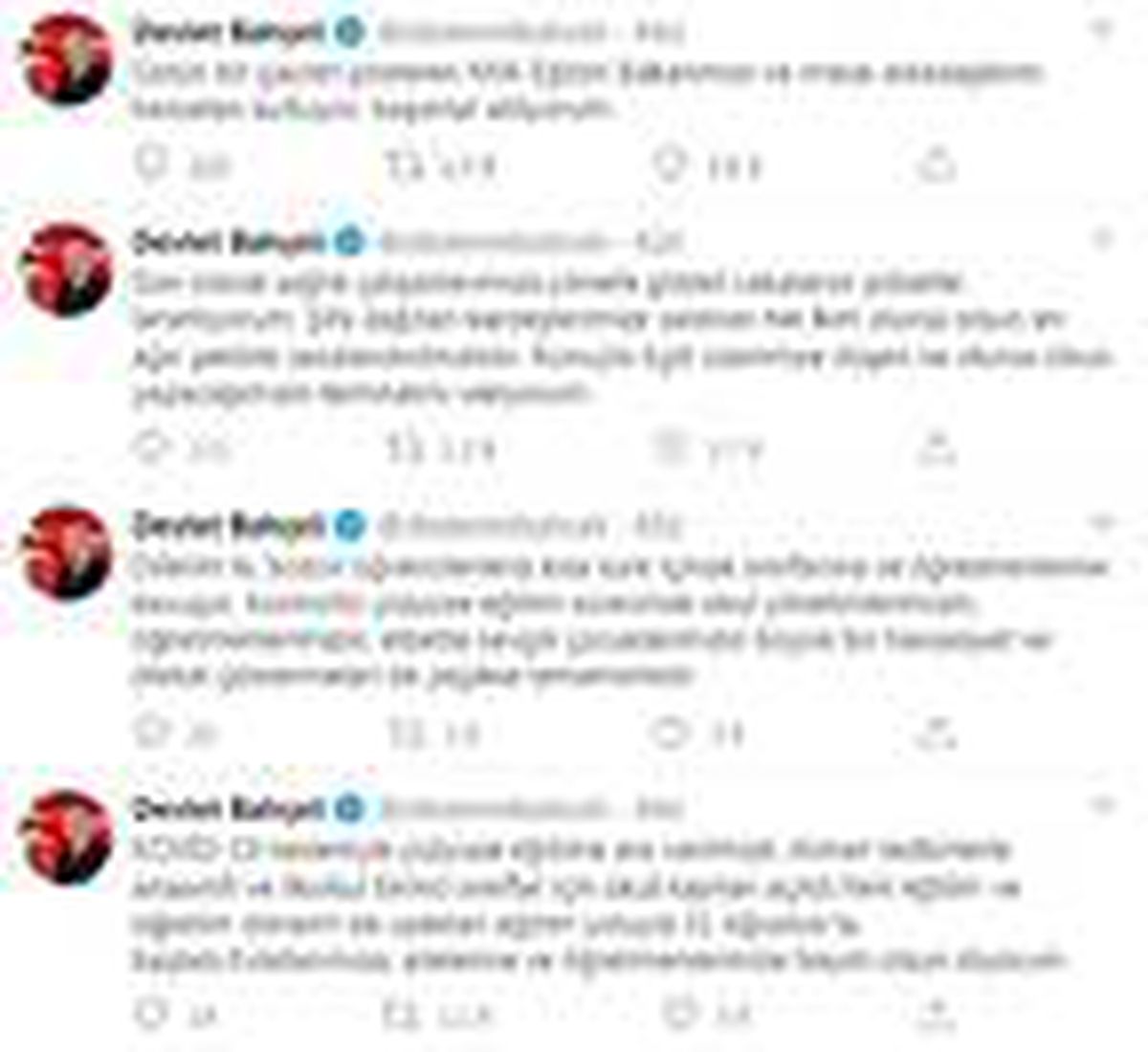 Devlet Bahçeli: Sağlık çalışanlarımıza yönelik şiddet vakalarını şiddetle lanetliyorum