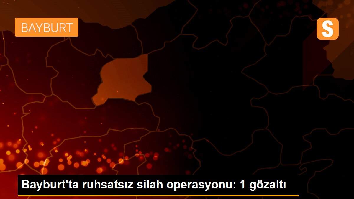Bayburt\'ta ruhsatsız silah operasyonu: 1 gözaltı