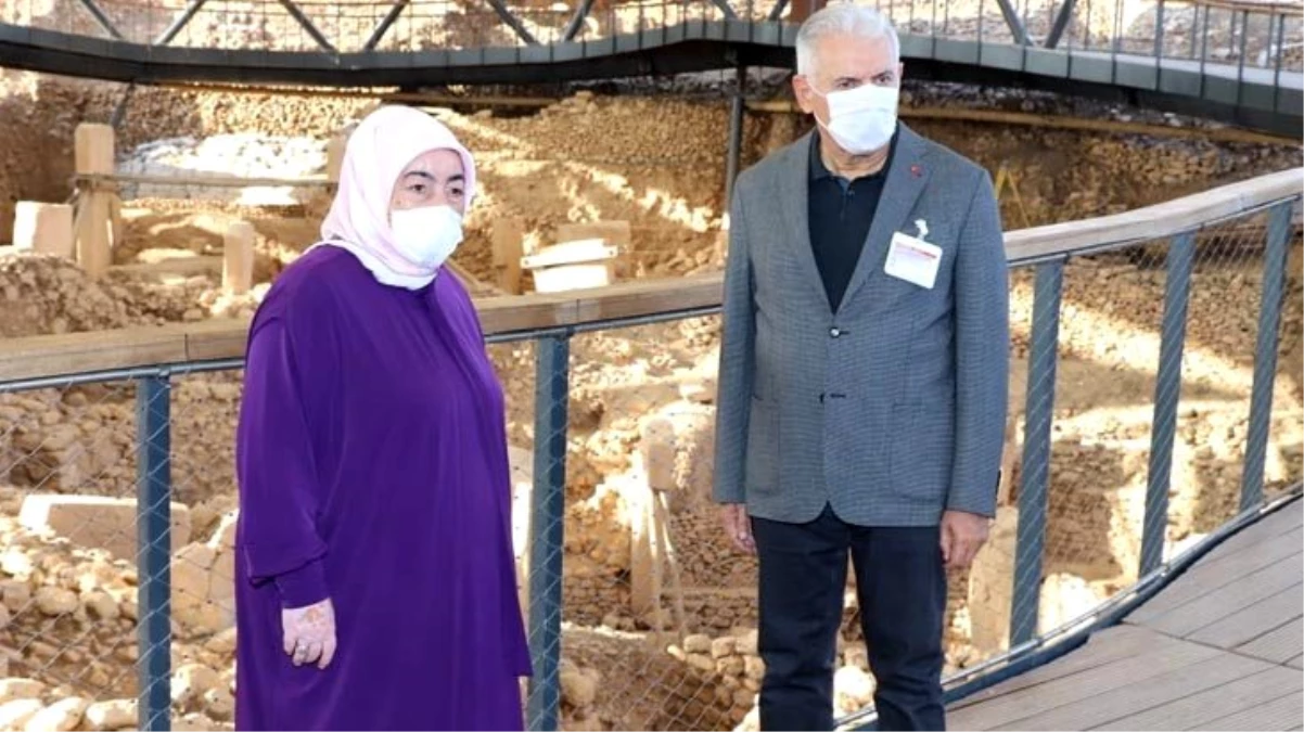 Koronavirüsü yenen Binali Yıldırım ve eşi Semiha Yıldırım, ilk ziyaretini Göbeklitepe\'ye yaptı