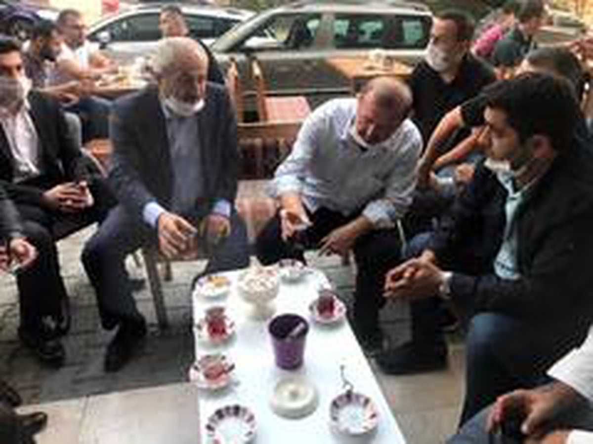Başkan Büyükgöz\'den esnaflarla çay sohbeti