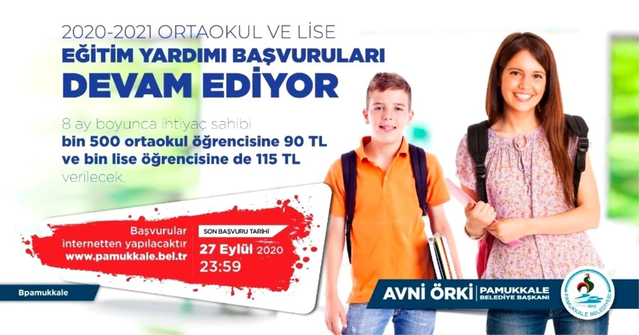 Lise ve ortaokul öğrencilerine eğitim yardımı