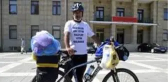 Yetimler için bisikletiyle bin kilometre yol yaptı