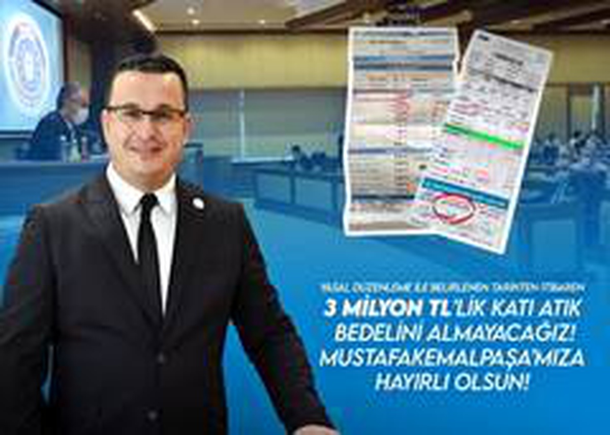 Başkan Kanar: "3 milyon liralık katı atık bedelini almayacağız"