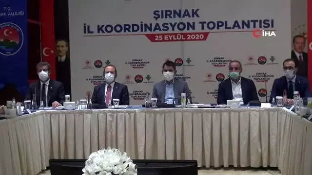 Son dakika gündem: Çevre ve Şehircilik Bakanı Kurum Şırnak'ta il değerlendirme toplantısına katıldı