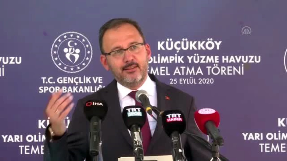 Bakan Kasapoğlu, İstanbul\'da yüzme havuzu temel atma törenine katıldı Açıklaması