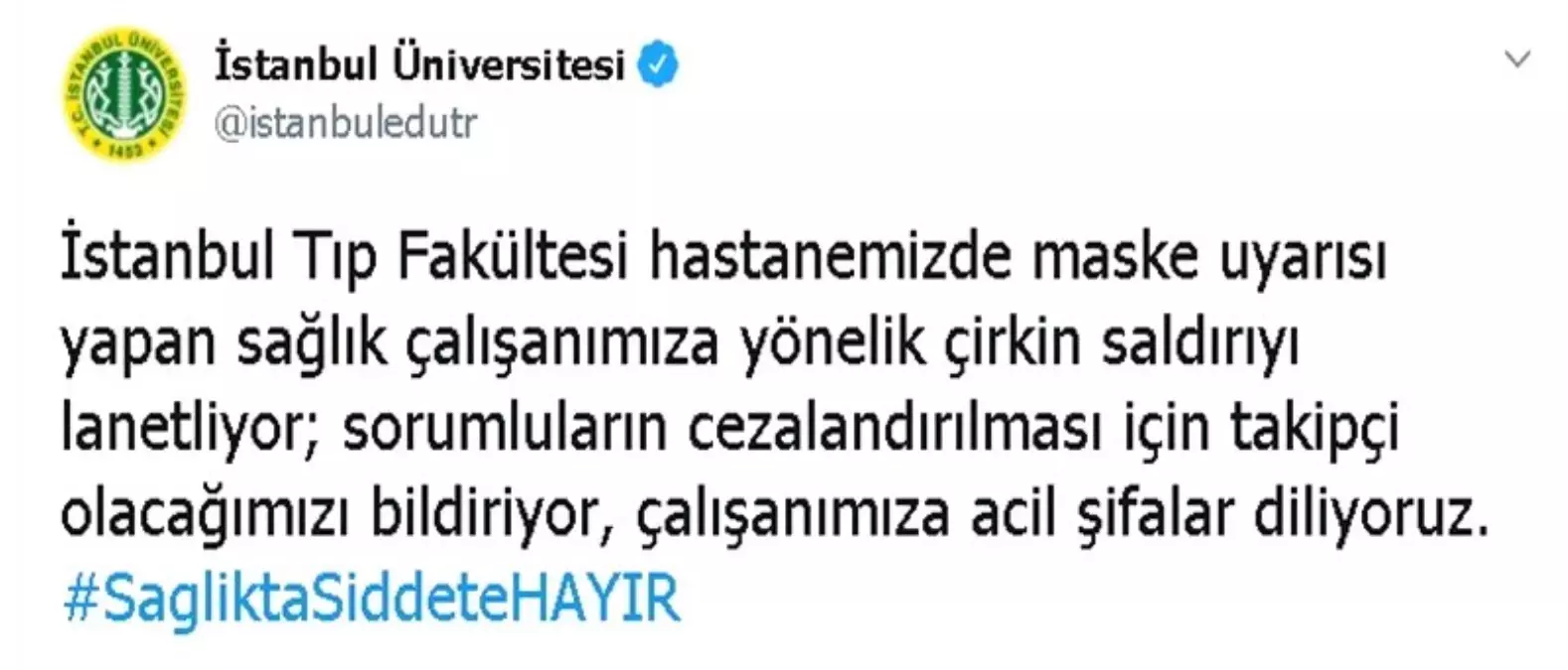 İstanbul Üniversitesi\'nden saldırıya kınama