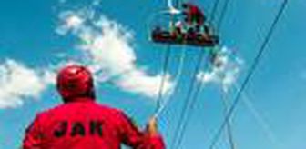 Kış sporları merkezinde JAK timinden nefes kesen tatbikat