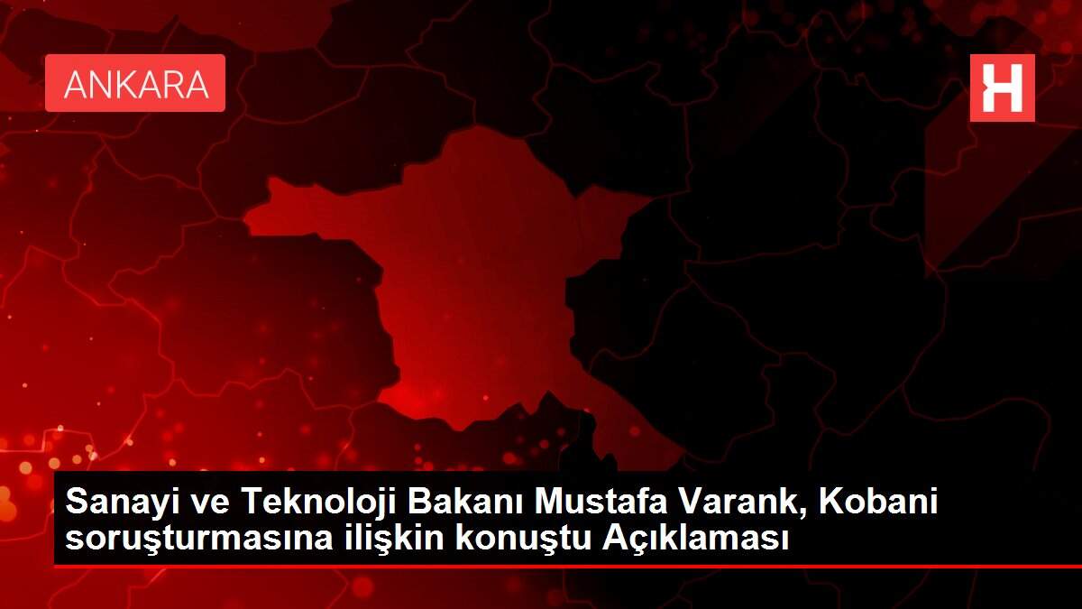 Sanayi ve Teknoloji Bakanı Mustafa Varank, Kobani soruşturmasına ilişkin konuştu Açıklaması