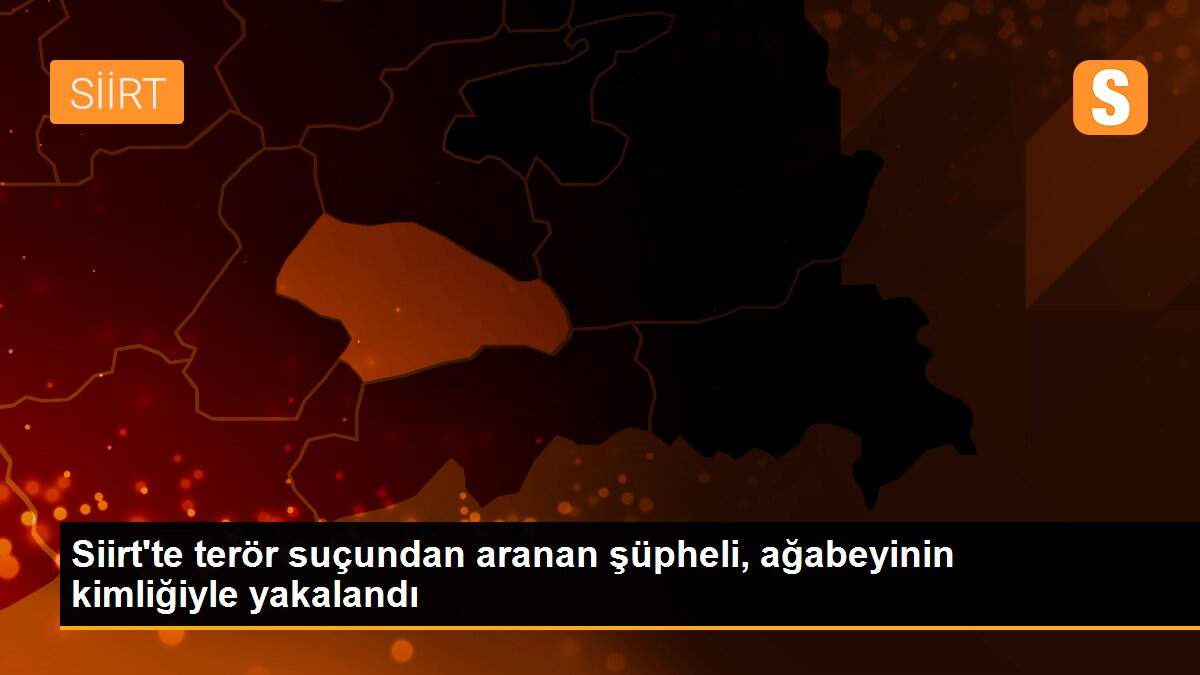 Siirt\'te terör suçundan aranan şüpheli, ağabeyinin kimliğiyle yakalandı