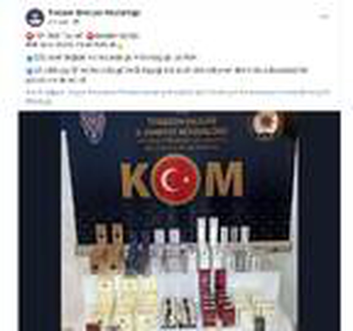 404 nolu otel odasında ele geçirilen kaçak parfümlere \'404 not found\'lu gönderme