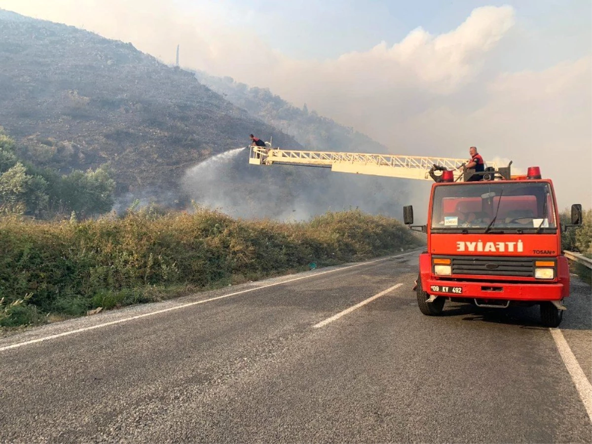 Son dakika haber! Aydın Büyükşehir İtfaiyesi Söke\'deki orman yangınına müdahale ediyor