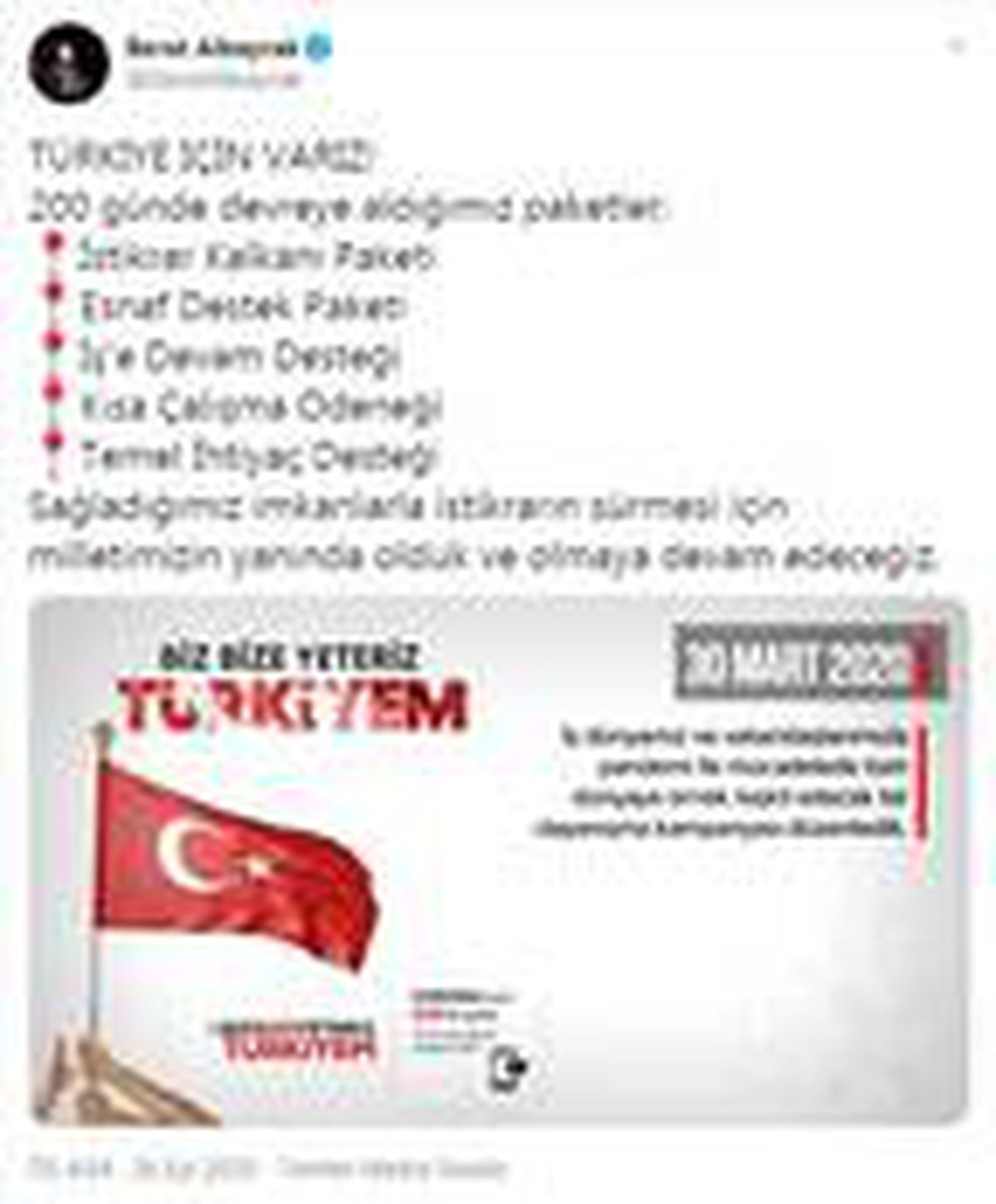 Son dakika haber! Bakan Albayrak\'tan "Türkiye için varız" paylaşımı Açıklaması