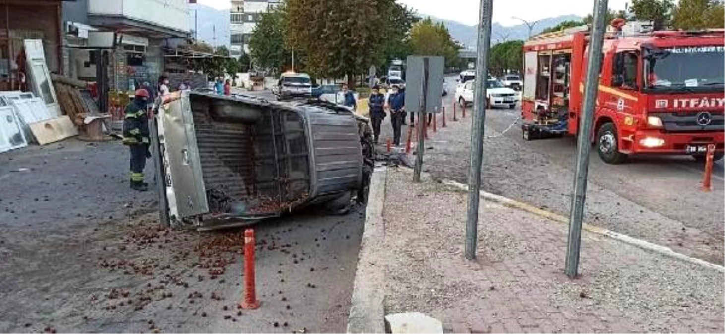 Beton bariyere çarpan kamyonetin sürücüsü öldü