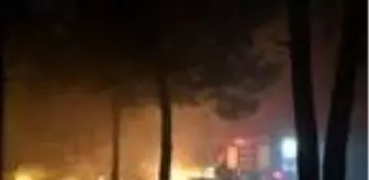 Gelibolu'da, otluk alanda korkutan yangın