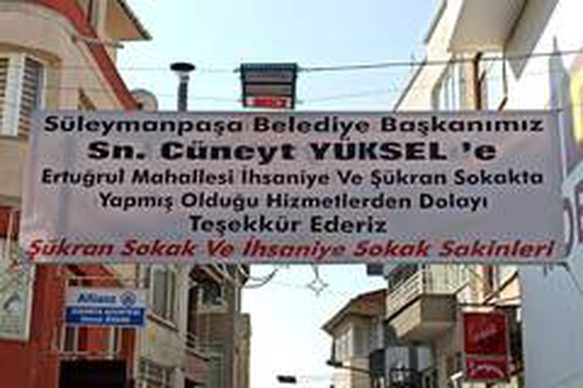 Sokağı yapılan esnaf böyle teşekkür etti