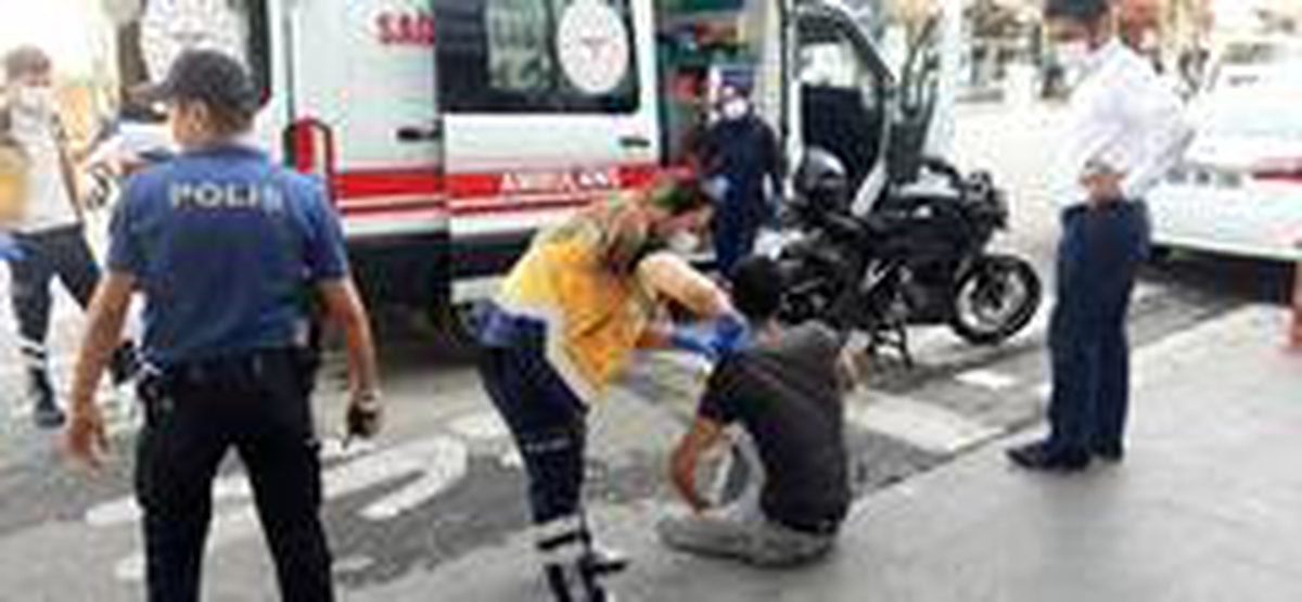 Otomobil ile motosiklet çarpıştı: 1 yaralı