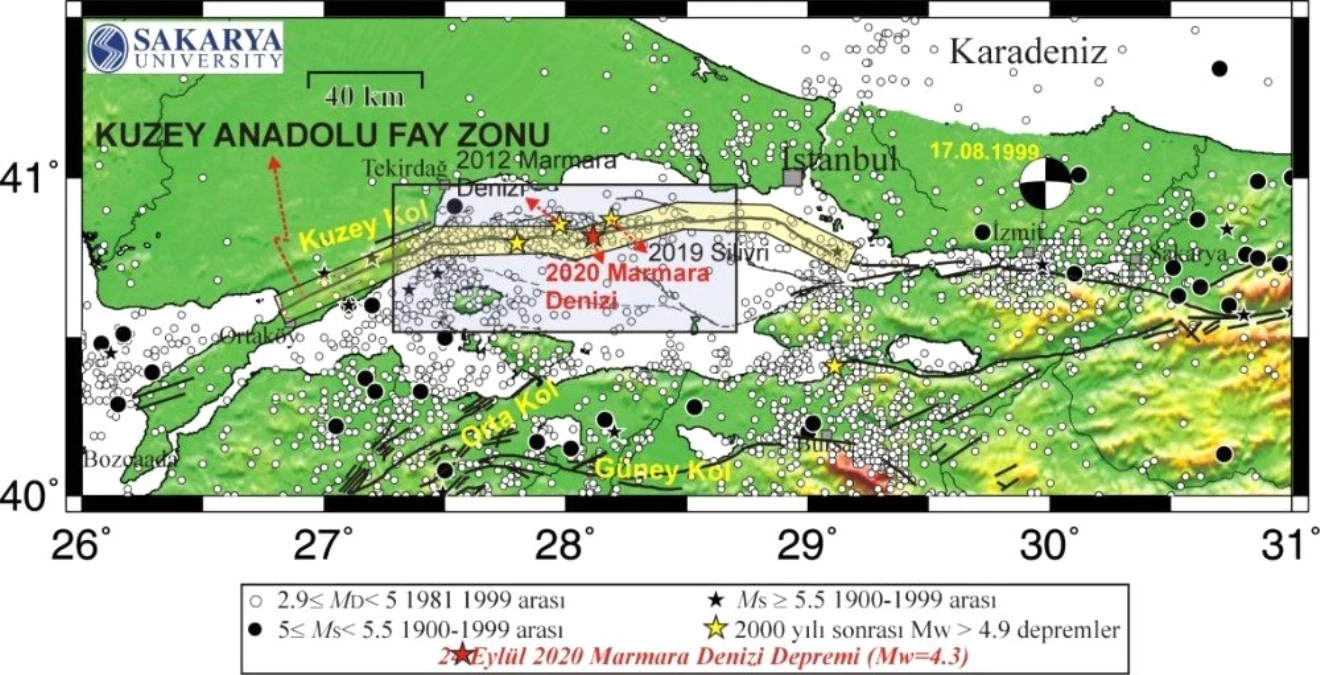 Sakarya Üniversitesi uzmanları: "Marmara Denizi\'ndeki deprem Silivri depreminin artçısı olabilir"