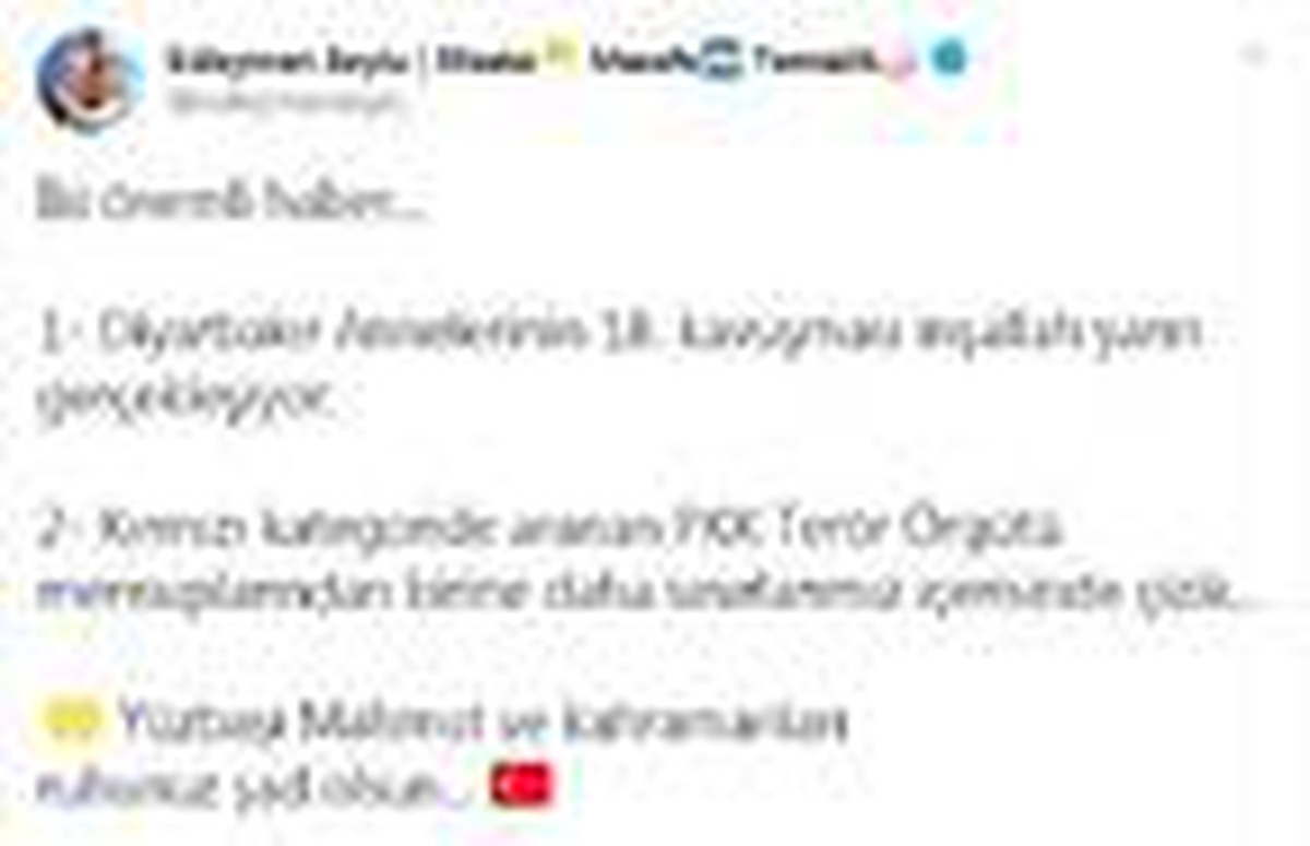 Bakan Soylu: Kırmızı Kategori\'deki teröristlerden birine daha çizik