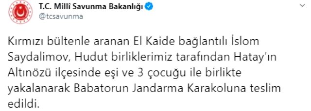 El Kaide'nin kritik ismi, eşi ve 3 çocuğu ile birlikte Hatay'da yakalandı