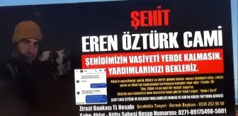 Hayırsever iş adamı Peker, şehidin cami vasiyetine sahip çıktı