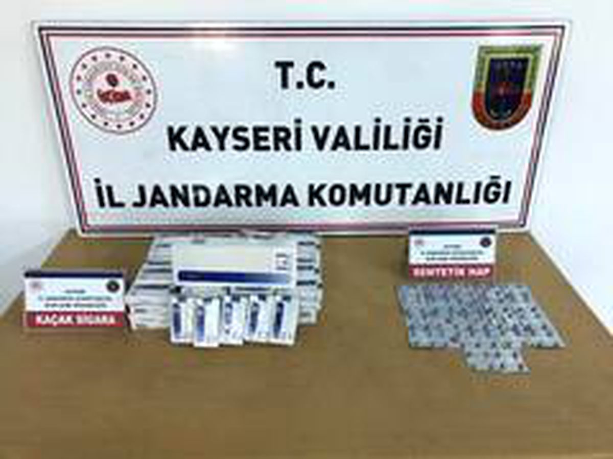 Jandarma sentetik hap ve kaçak sigara yakaladı