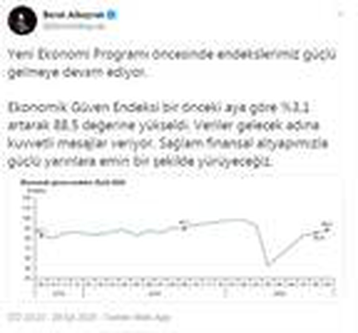Son dakika haberi: Bakan Albayrak\'tan ekonomik güven endeksi değerlendirmesi Açıklaması