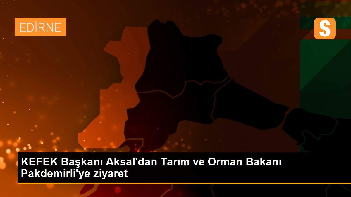 KEFEK Başkanı Aksal\'dan Tarım ve Orman Bakanı Pakdemirli\'ye ziyaret