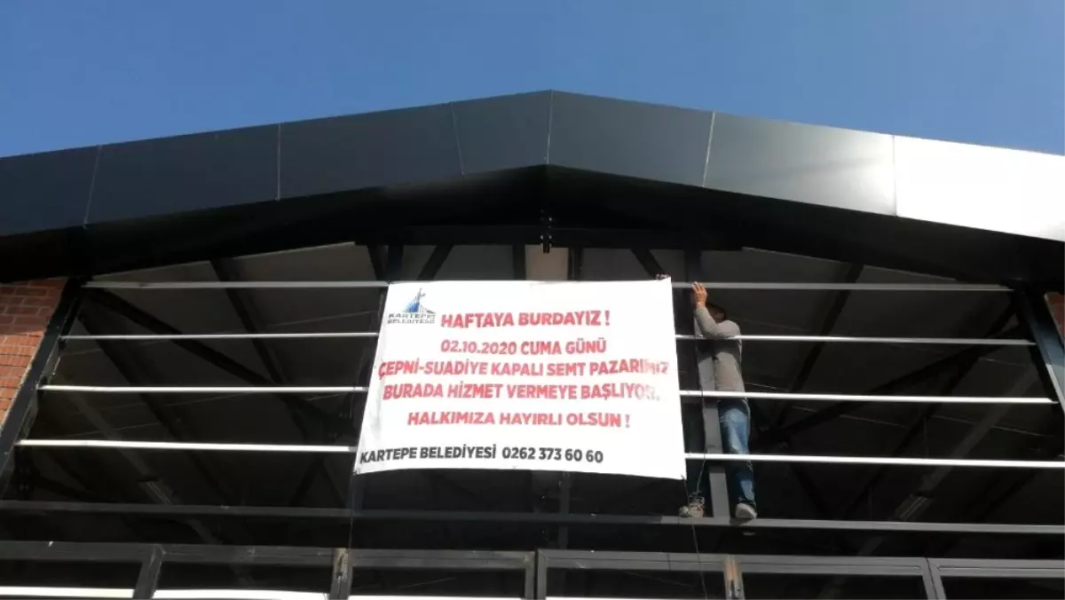 Suadiye pazarı yenikent çarşısında hizmete başlıyor