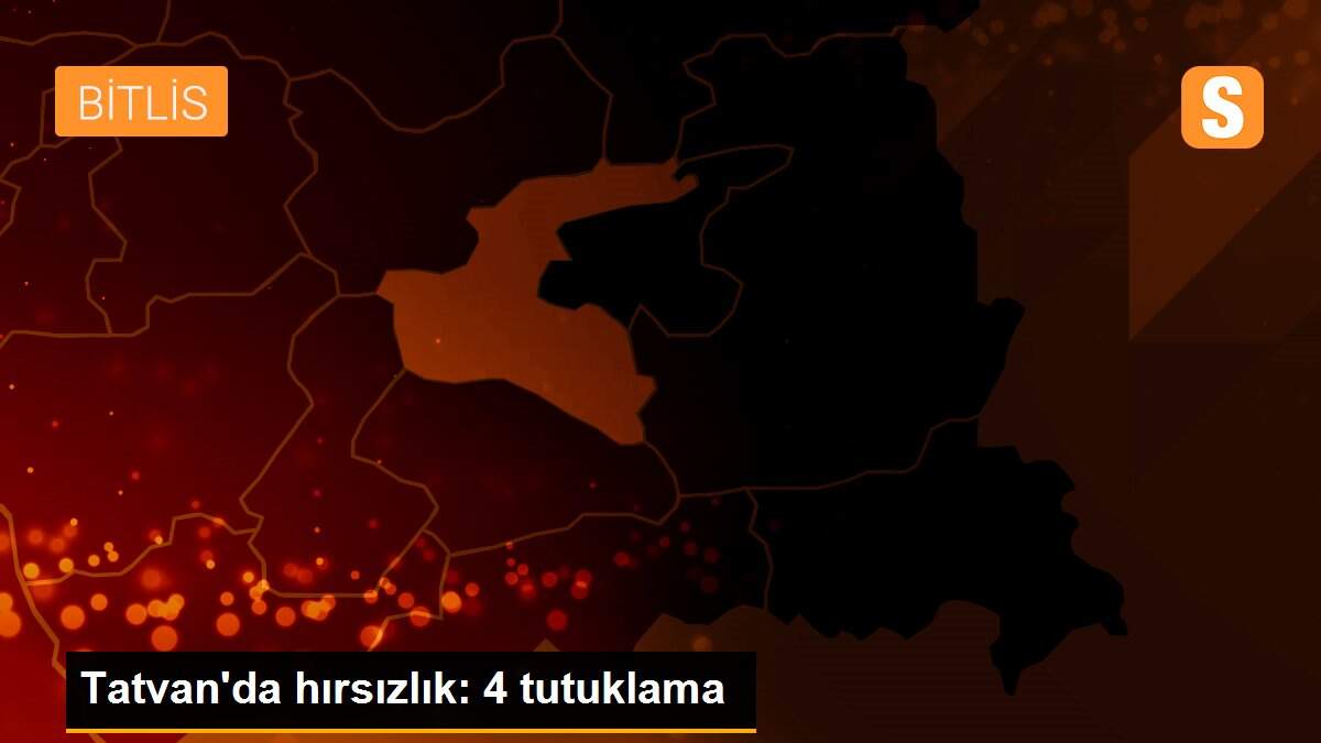 Tatvan\'da hırsızlık: 4 tutuklama