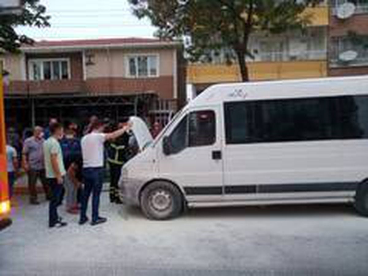 Tekirdağ\'da minibüste yangın