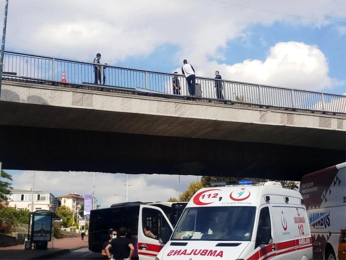 Beşiktaş\'ta trafiği kilitleyen intihar girişimi