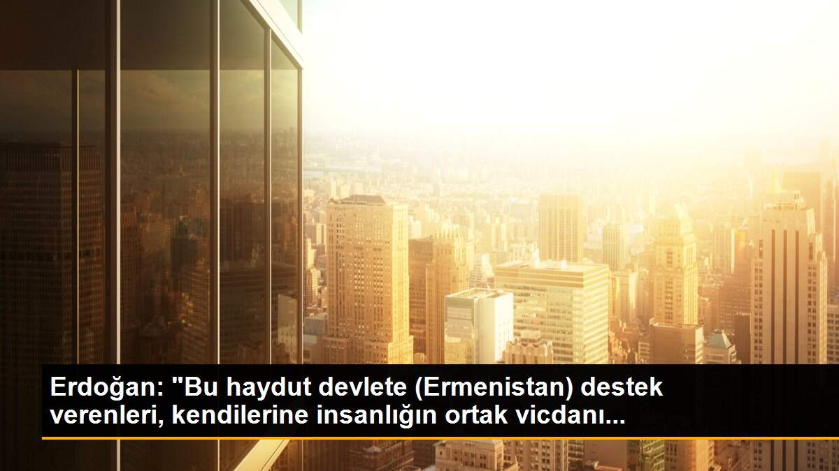 Erdoğan: "Bu haydut devlete (Ermenistan) destek verenleri, kendilerine insanlığın ortak vicdanı...