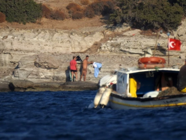 Bodrum'da güpegündüz rezalet! Ünlü koya gelen bir grup erkek akşama kadar çırılçıplak yüzüp, ilişkiye girdi