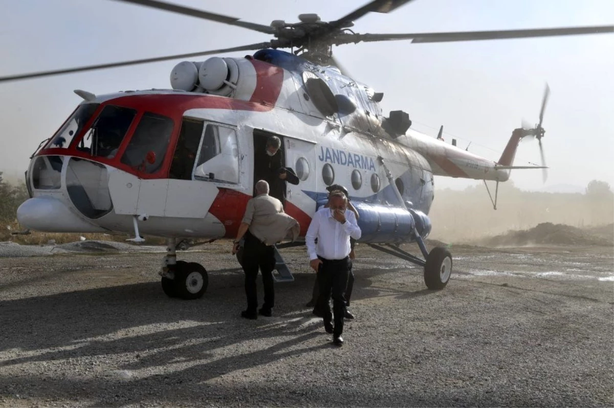 Denizli Valisi Atik helikopter ile trafik denetimine katıldı