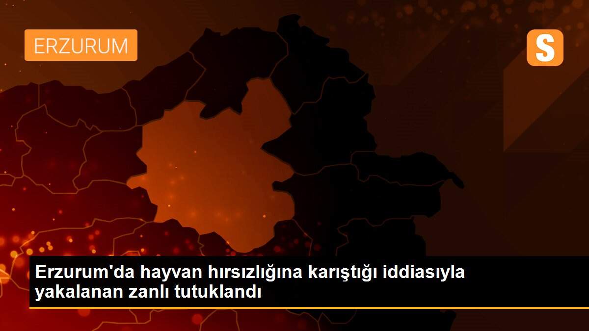 Erzurum\'da hayvan hırsızlığına karıştığı iddiasıyla yakalanan zanlı tutuklandı