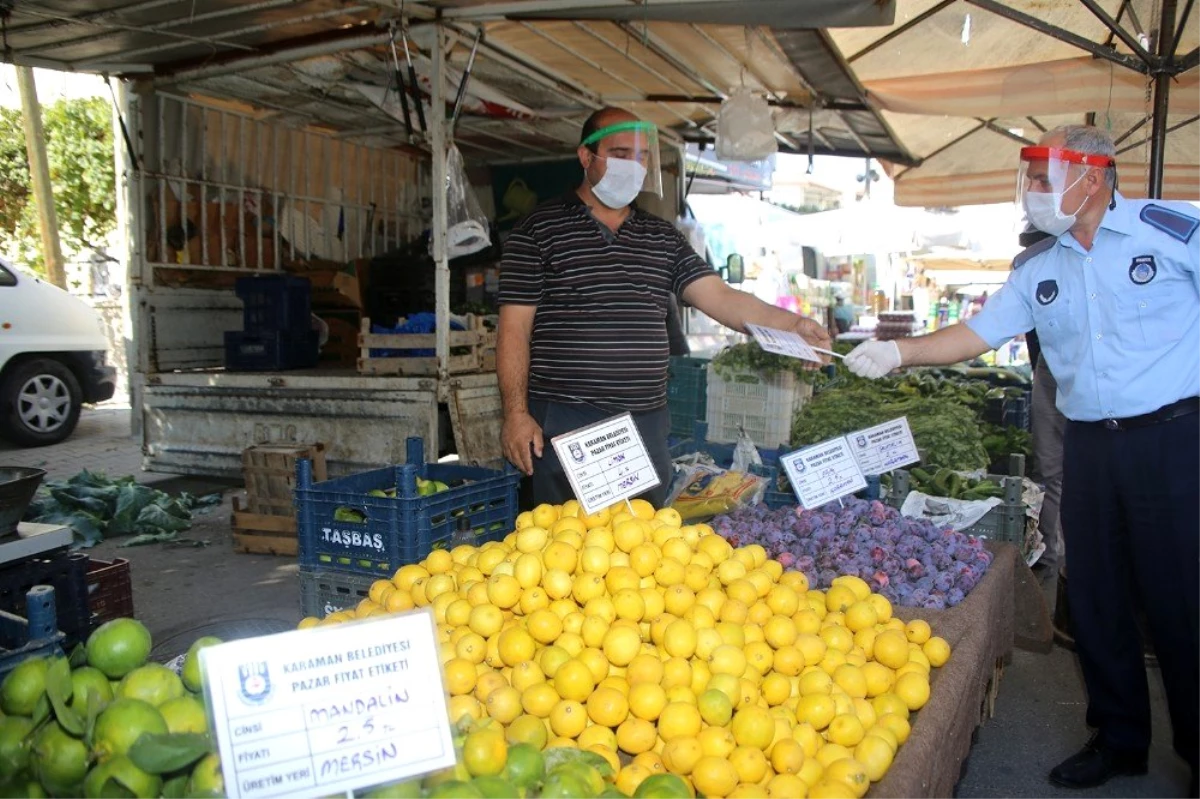 Karaman\'da semt pazarlarında tek tip etiket uygulaması