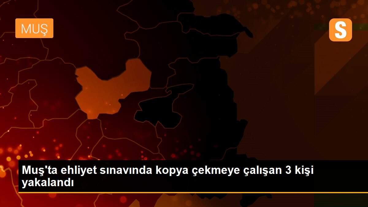 Muş\'ta ehliyet sınavında kopya çekmeye çalışan 3 kişi yakalandı