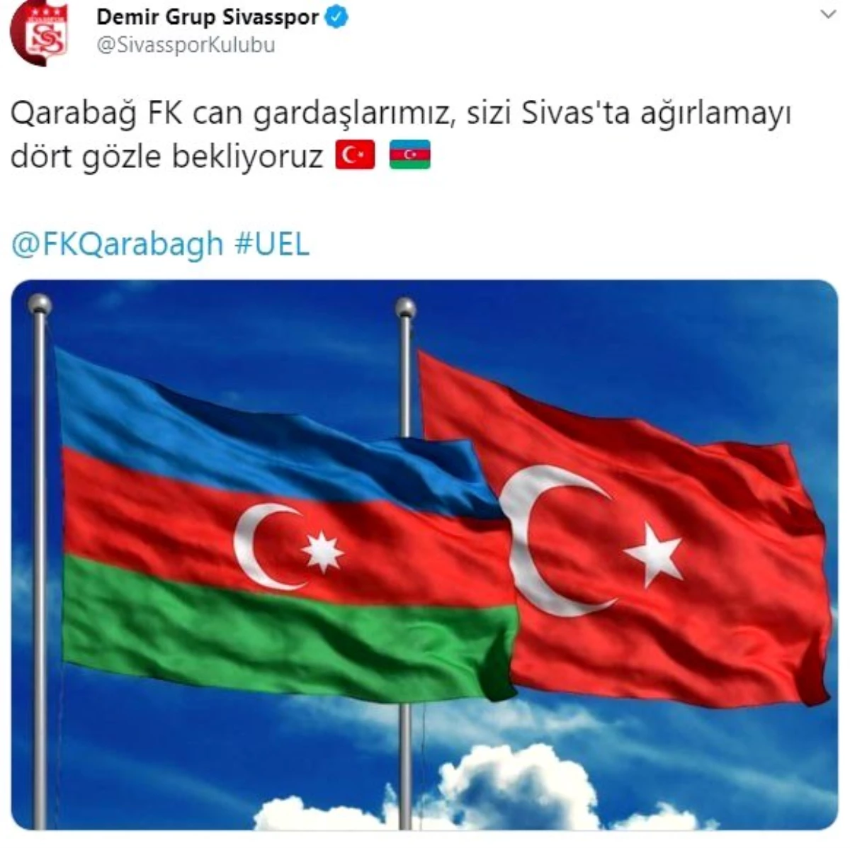 Qarabağ ile Sivasspor arasında dostluk rüzgarları