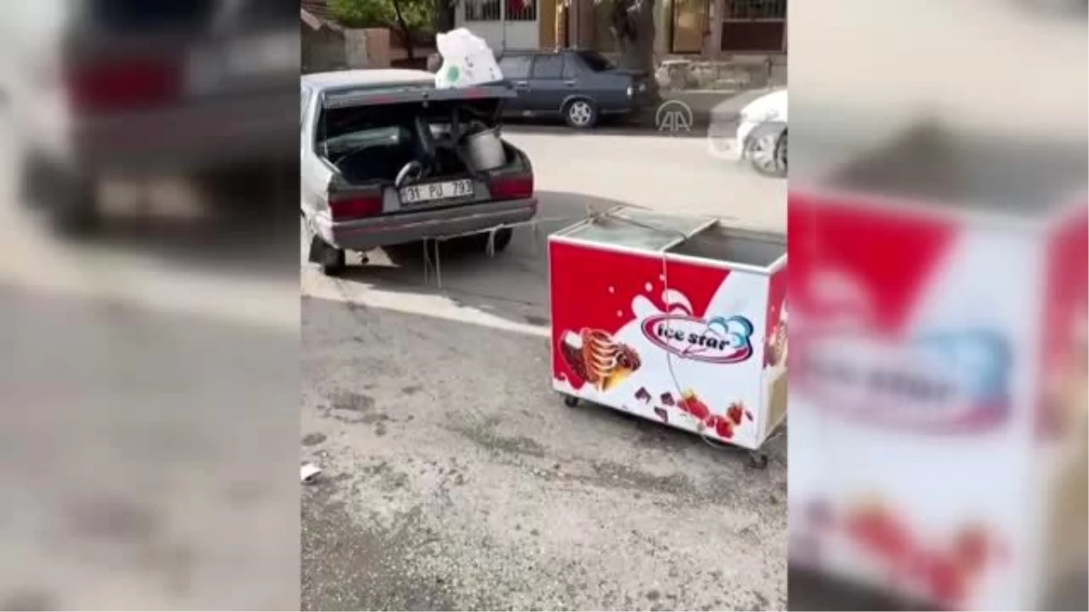 Otomobilinin arkasına dondurma dolabı bağlayıp sürükleyen sürücüye ceza