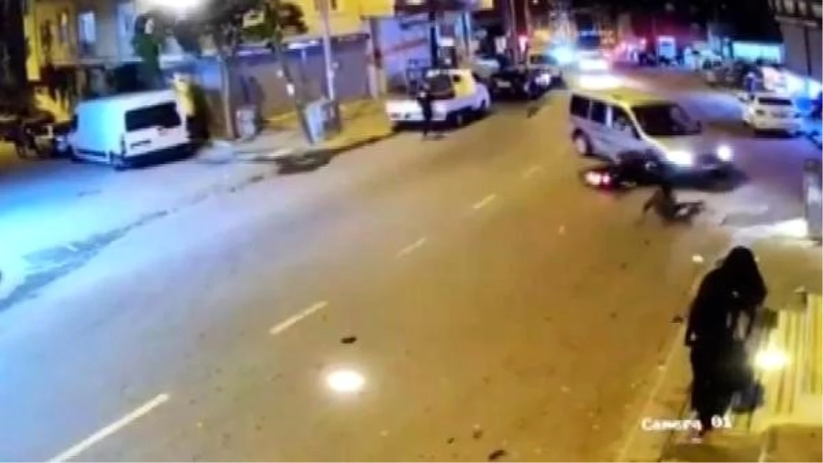 Arnavutköy\'deki motosiklet kazaları kamerada