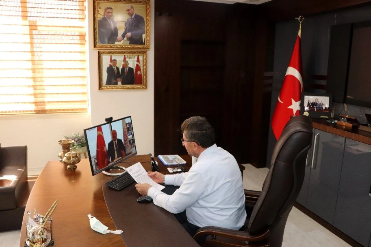 Başkan Arslan, video konferans yolu ile toplantıya katıldı